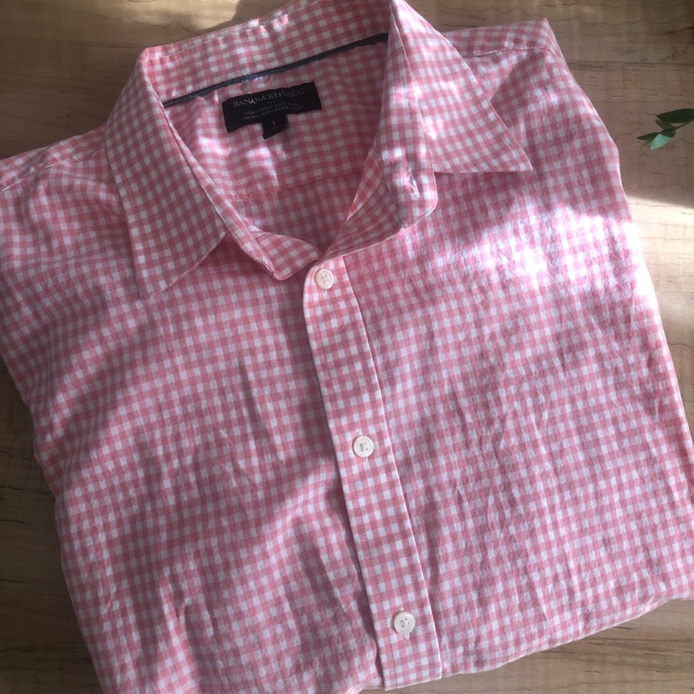 FINAL $$ DROP ⭐️ Pink Checkered Shirt (3/$30) ⭐️